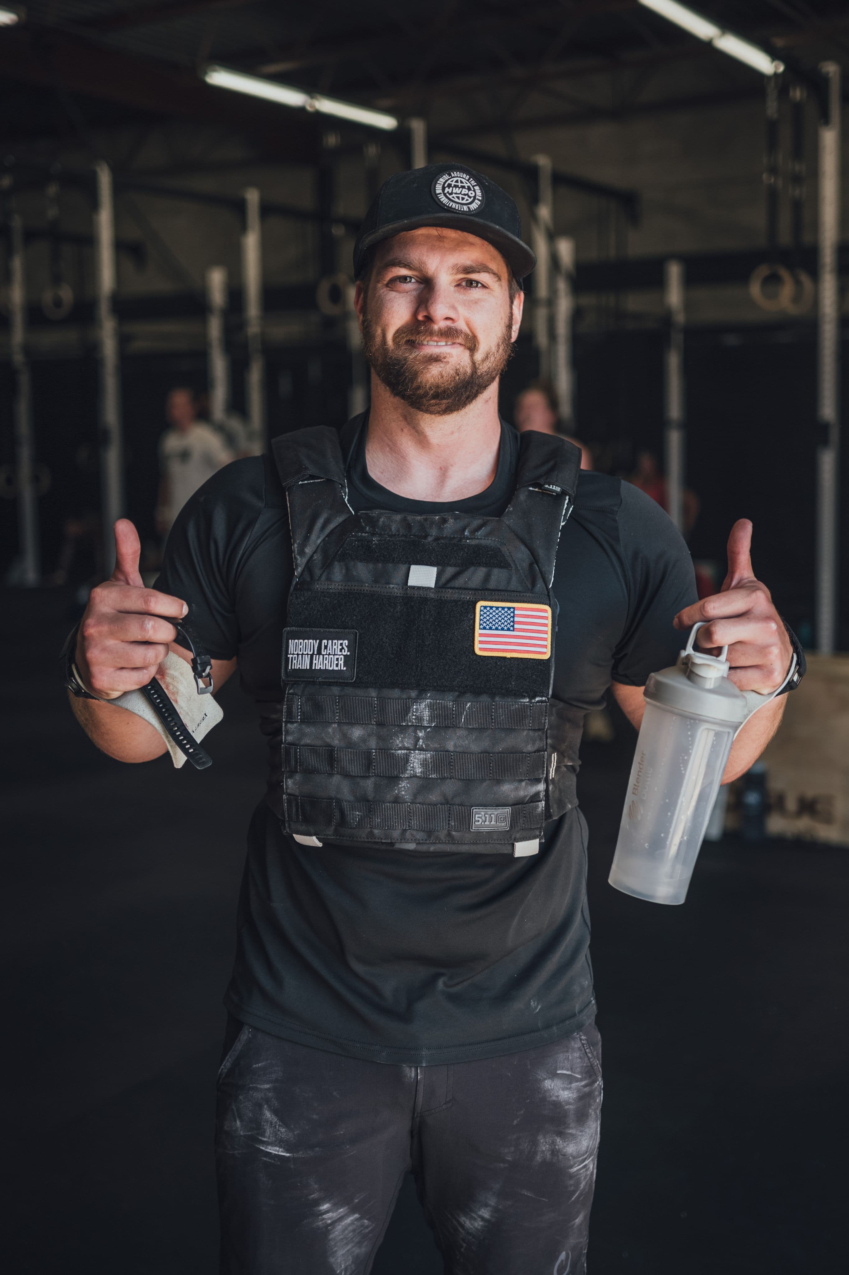 Personal trainer in action